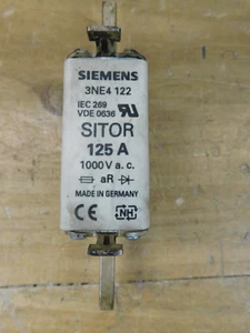 Siemens 3NE4122 125 Ampere 1000V Sicherung 9 Stück gebraucht 125AMP CSQ - Bild 1 von 3