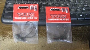 YUM "pumpkin head jigs", nip, 5 ct, 2 sizes, free shipping - Picture 1 of 2