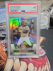 2023 Bowman Eguy Rosario Rookie Platinum One of One 1/1 PSA neuwertig 9 Padres - Bild 1 von 3