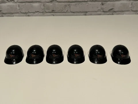 Lot of 6 - Baltimore Orioles Vintage 1980s Mini MLB Baseball Gumball Helmets Cover
