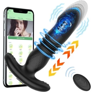 Teleskop Analplug Buttplug Vibrator Dildo Prostata Massagegerät Sexspielzeug - Bild 1 von 9