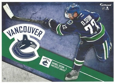 DANIEL SEDIN FATHEAD TRADEABLES VANCOUVER CANUCKS REMOVABLE DECAL 2014-15 #14 - Image 1 of 3
