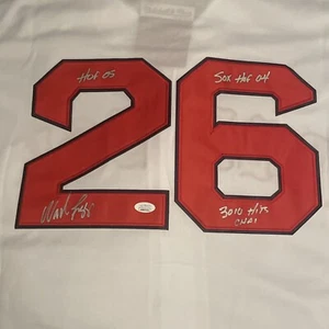 Wade Boggs Boston Red Sox Signed M&N Jersey w/ 4 Inscriptions JSA - Picture 1 of 20