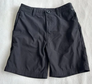 Volcom kid boys' size 25  10Y solid black quick dry shorts - Picture 1 of 2