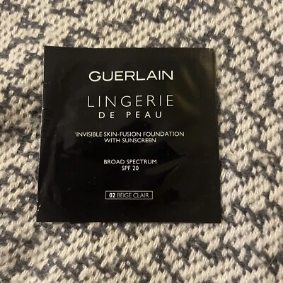 Guerlain Lingerie Invisible Skin-Fusion Foundation SPF20 02 Beige Clair Sample - Image 1 of 2