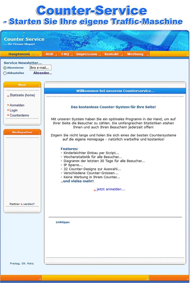Counter-Service - Starten Sie Ihre eigene Traffic-Maschine - PHP-Script - Bild 1 von 1