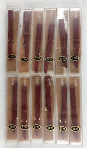 Lot 12 Speidel Genuine Lizard Skin Leather 10mm Non Stitched Red Watch Band W38 - Picture 1 of 5