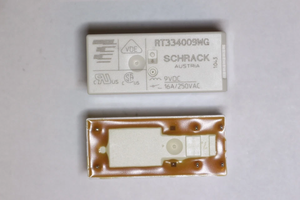 10pcs Relay No55 Schrack RT334009WG 9V 1 Normally Open 16Amp. - Image 1 of 1
