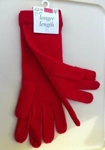 Ladies Vintage Dorothy Perkins Longer Length Soft Acrylic Red Gloves Ref 014 - Bild 1 von 2
