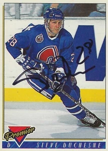 Steve Duchesne Quebec Nordiques persönlich handsignierte Karte - Bild 1 von 1
