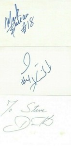 1992 Dan Kesa Signed Index Card Hamilton Canucks AHL