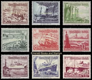 EBS Alemania 1937 - Winter Charity - Barcos - Barcos - Michel 651-659 - MH* - Imagen 1 de 10