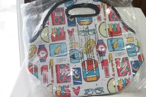 Teacher Crate (new) LUNCH TOTE - MULTI-COLORED W/ HANDELS - MULTIPLE USES - Picture 1 of 2
