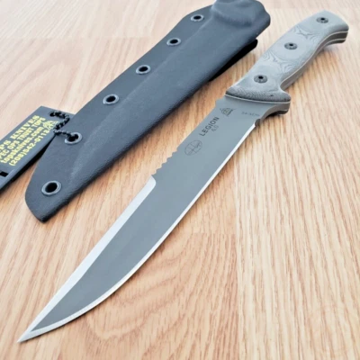 TOPS Hazen Legion Fixed Knife 6.75" 1095 High Carbon Steel Blade Micarta Handle - Image 1 of 4