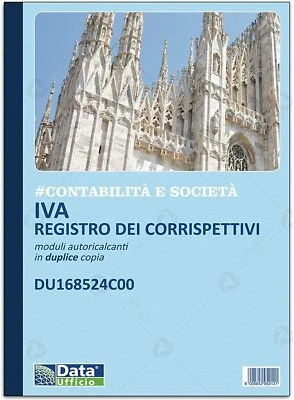 DATA UFFICIO Registro Corrispettivi 12fg x 2 ricalcante- formato A4 - cm 21,5x30