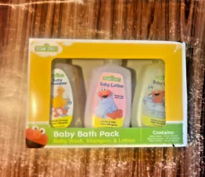 Sesame Street Baby Bath Pack Wash Shampoo & Lotion Elmo Big Bird 3 Piece Set NEW - Picture 1 of 6