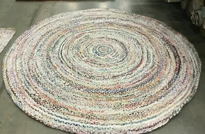 MULTI 8' X 8' Round Loose Threads Rug, Reduced Price 1172631104 BRD210B-8R - Picture 1 of 4