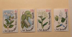 Stamp-Saint Christopher, Nevis, Anguilla SC#393-396, MNH. Michel 388-391. Flower