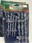 Vintage 4 Sets of 7 Kurt S Adler Clear Icicle Christmas Tree Ornaments 4” & 6"