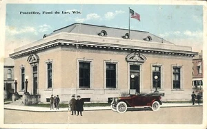 Post Straßenszene Autos Fond du Lac Wisconsin 1920 Postkarte - Bild 1 von 2