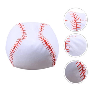 1pc Creative Stuffed Animal Storage Bean Bag Chair Baseball Style Storage Bag - Picture 1 of 12