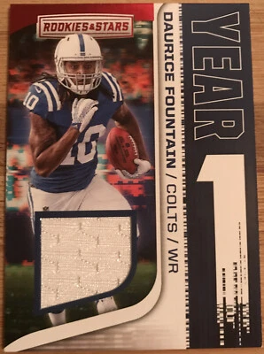 2018 Rookies & Stars Year One Jersey Daurice Fountain #YO-37 Indianapolis Colts - Image 1 of 2
