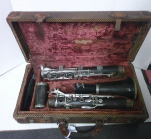 Clarinete vintage Boosey & Hawkes The Edgware en estuche #N101185 piezas y reparación - Imagen 1 de 22