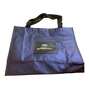 Large Hard Rock Couture Blue Textured Tote BAG with Straps Size-17x13x6" - Picture 1 of 4