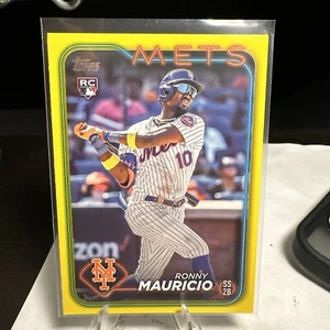2024 Topps Yellow Parallel #224 - Ronny Mauricio - Mets Rookie RC! - Foto 1 di 2