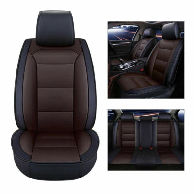 Waterproof 5-Seats Cushion Pad Durable Full Car Seat Covers Protector leather Foto 1 de 4