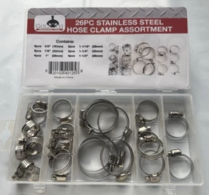 Goliath Industrial 26pc Stainless Steel Hose Clamp Assortment ~ SSHC26 - Bild 1 von 6