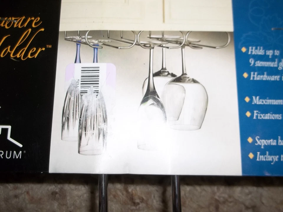 Juego de 2 soportes de vajilla debajo del armario NIP SPECTRUM para 18 vasos Foto 1 de 2