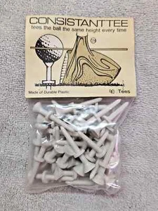 NEW ConsistantTee Golf Tees 40 Pack White 1.75" Consistant Tee Consistent Tee - Picture 1 of 1