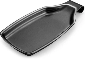 Reposacuchara de acero inoxidable negro para estufa de cocina, Herogo grande  - Imagen 1 de 7