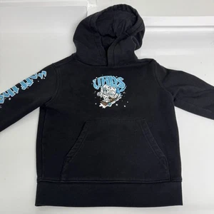 VANS Off the Wall Boys Pull Over Hoodie Size 4/S Black Yeti Graphic Print - Picture 1 of 5