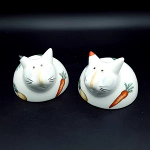 Juego de saleros y pimenteros Villeroy & Boch gato porcelana juego par EXCELENTE estado de colección - Imagen 1 de 14