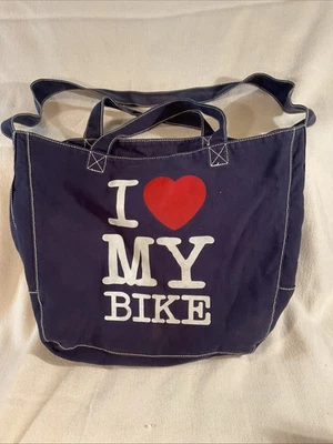 Джинсовая сумка для книг American Eagle Outfitters I Love My Bike / сумка через плечо 🼼 - Изображение 1 из 3
