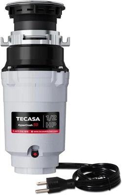 Eliminador de residuos de alimentos para eliminación de basura de 1/2 HP alimentación continua de acero inoxidable USADO Foto 1 de 4