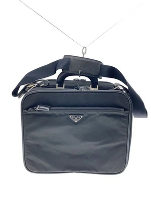 Bolso de Negocios PRADA Estuche Adjunto Nylon Negro Negro Usado Foto 1 de 4