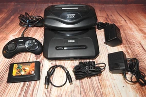 Sega MK-1631 Genesis System mit 32X Aufsatz, Doom, 1 Controller, alle Kabel - Bild 1 von 22