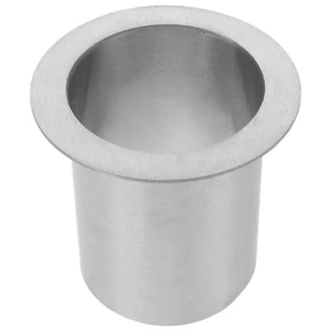 Flush-Mount Waste Chute Lid for Counter - 110 mm Embedded Stainless Steel Trash - Picture 1 of 12