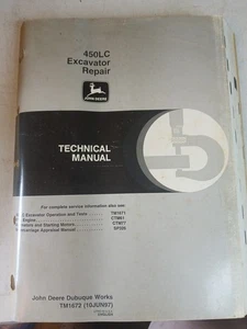 John Deere 450 LC Bagger Werkstatt Service Reparatur Technisches Handbuch TM1672   - Bild 1 von 7