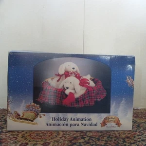 Los mejores cachorros clásicos de Santa en canasta animación navideña nuevos en caja 2001 - Imagen 1 de 18