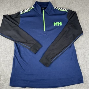 Helly Hansen HH Quarter Zip Top blau/grün gestreift Größe Extra Large XL - Bild 1 von 10