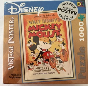Disney Vintage Posters NEW 1000 pc Puzzle Mickey's Nightmare Many Little Mickeys - Picture 1 of 4