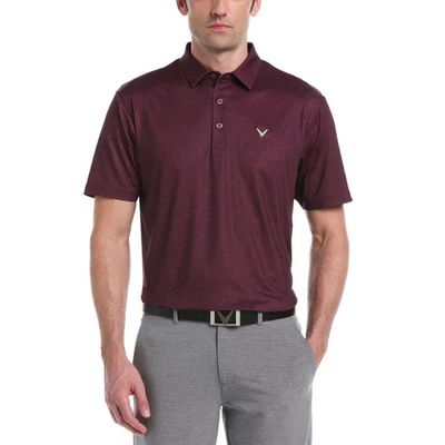 Polo de golf Callaway Performance para hombre talla pequeña borgoña Foto 1 de 4