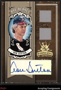 2005 Diamond Kings HOF Heroes Signature Silver #HH8 Don Sutton 5/25 JERSEY AUTO - Picture 1 of 2