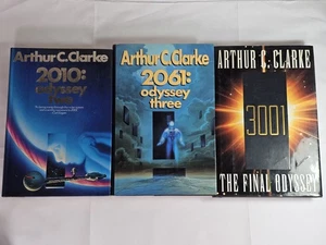 Arthur C Clarke 2010 2061 3001 Space Odyssey Lot HC DJ 1st Edition 1st Print - Picture 1 of 12
