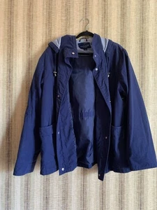 Mackintosh New England Lightweight Jacket Coat Blue Women Size 2XL Striped - Picture 1 of 4