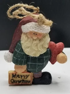 Babbo Natale Decorazione Resina Pazzo Stile Montagna Cuore Amore Buon Natale - Foto 1 di 7